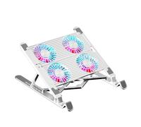 Nudiuhis Laptop Cooling Stand Foldable Laptop Cooling Pad with 4 RGB Silent Fans for Laptop Portable Cooler