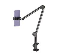 Nudiuhis Lazy Mobile Phone Holder Universal Mobile Phone Holder on Bed Three-Section Mechanical Arm Spiral Base A