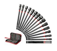 Nudiuhis Magnetic Nut Driver 6 Inche Leader Nut Driver Leader Nut Drive Device (16PCS)
