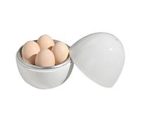Nudiuhis Microwave Egg Boiler Quick 5-Minute Cooker for Hard or Soft Boiled Eggs Steams Up to 4 Eggs Multi-Use Steamer Function