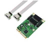 Nudiuhis Mini PCI-E to 2port Network Card 1000Mbps Gigabit Ethernet 10/100/1000M RJ45 LAN Network Adapter for Computer PC Easy Install