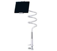 Nudiuhis Mobile Phone Stand Lazy Bedside Tablet Holder Desktop Cantilever Bracket Live Streaming for 10-12.9In White