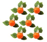 Nudiuhis Orange Napkin Ring Bohemian Tangerine Napkin Buckles for Rustic Wedding PartyDecor Fake Tangerine Rope Napkin Rings