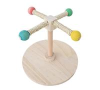 Nudiuhis Parrot Bird Supplies Band Bearing Rotation Station Sword -Ramp Station Stick Rotary Rotation Wooden Horses Toys Easy Install Easy to Use