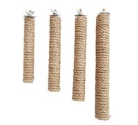 Nudiuhis Parrot Pet Standing Wooden Hanger Bird Claw Grinding Stick Parrot Standing Rod Rope Comfortable Standing Stick Toy