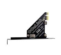 Nudiuhis PCIe 4.0 X1 to Oculink SFF8611/8612 Expansion Card to SFF-8639 U.2 SSD for External Graphics Card for Win/Linux