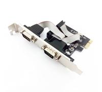 Nudiuhis PCIE to Serial Port DB9 Card PCIE 2 Port Serial Expansion Card 2 Port Serial Expansion Card
