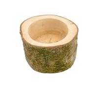 Nudiuhis Pet Hamster Wooden Food Bowl Hamster Squirrel Food Bowl Log Gnawing Toys for Small Animals Food Bowls Easy Install Easy to Use