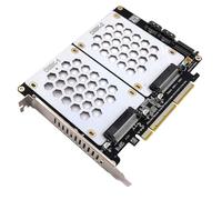 Nudiuhis PH46-2 Dual-Disk SFF8639 U.2 NVME and 2.5-Inch Hard Drive to PCIE4.0 Split Card