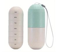 Nudiuhis Pill Splitters Cute Weekly Pill Organizer Travel Hiking 7 Day Pill Box Case to Hold Pills Vitamins Fish Oil Supplements Easy to Use