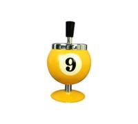Nudiuhis Pool Billiard Ball Design Ashtray Portable Metal Ashtray for Pool House Billiards Ashtray,Yellow,No. 9
