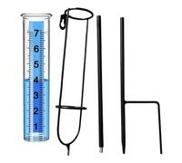 Nudiuhis Rain Gauge, 7Inch Freeze Proof Rain Gauge Outdoor, Large Clear Numbers and Adjustable Height for Garden, Lawn and Farm