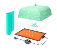 Nudiuhis Resin Heating Pad Resin Mold Heating Pad with Time Adjustment Function Suitable for Epoxy Resin Mold Easy to Use UK Plug