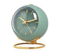 Nudiuhis Retro Backlight Alarm Clocks with Night Light,Silent Non-Ticking,Battery Powered Green