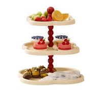 Nudiuhis Retro Jewelry Rack Fruit Plate Dessert Display Rack Desktop Four-Leaf Ornament Storage Rack B