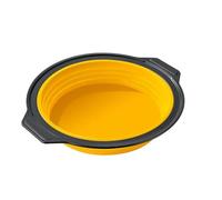 Nudiuhis Round Shape Mold Silicone Folding Cake Baking Pan Mousse Fondant Cylinder Mould for Pastry Dessert Jelly Making,Yellow