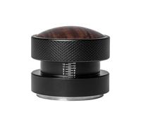 Nudiuhis Self- Coffee Tamper Self-Adaptive Height Tamper Solid Wood Elastic Tamper Black Threaded Bottom 58.35mm
