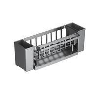 Nudiuhis Self-Draining Sink Shelf Soap Sponge Holder Dishcloth Towel Rack Filter Basket Kitchen Sink Drain Rack Dark Grey