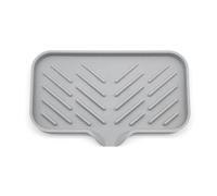 Nudiuhis Self Draining Soap Bar Holder Silicone Kitchen Sink Soap Dish Tray Counter Organizer Easy to Use L Grey