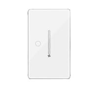 Nudiuhis Smart Home Zigbee US 1 Gang Fan Light Switch with Slider Touch Control, Requires Neutral, Integrates with Tuya APP