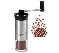 Nudiuhis Stainless Steel Manual Coffee Grinder Adjustable Hand Crank Mill for Brewing Portable for Camping & Travel