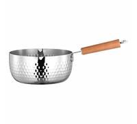 Nudiuhis Stainless Steel Stew Pot, Multi-Purpose Stew Pot with Pouring Spout, Solid Wood Handle with Hook,Cooking Pot