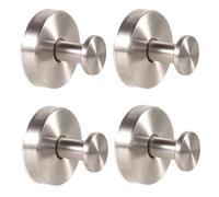 Nudiuhis Stainless Steel Suction Cup Clothes Hook Kitchen Bathroom Towel Hook Punch-Free Bathroom Seamless Suction Cup Silver