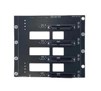 Nudiuhis to 4-Disk SSD/HDD Adapter 6Gbps Server Expansion Card with 7/29P Interface and 4D Power Supply for NAS Storage