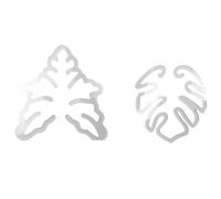 Nudiuhis Turtle Shell Bamboo Clamp Set, Plant Stem Plastic Support,Flower-Shaped Green Plant Leaf Holder, Turtle Shell Bamboo A+B