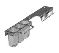 Nudiuhis Wall-Mounted Multi-Functional Knife Holder - Folding Shelf for Kitchen, Includes Chopsticks Tube and Cutter Storage