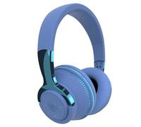 Nudiuhis Wireless Bluetooth Headphones Noise Reduction Headset for Phones PC Gaming Headsets Heavy LED Light Earphones-Blue