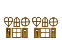 Nudiuhis Wooden Fairy Garden Door,Miniature Garden Buildings, Garden Sculptures and Statues Easy Install
