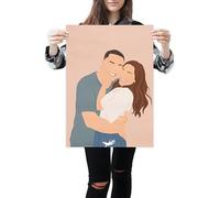 NudoHome Personalized Custom Faceless Portrait - Hand-Drawn Illustration from Your Photo | Gift for Mother’s Day, Father’s Day, Christmas, Birthdays, and Special Occasions, gift