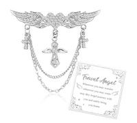 Nudoraw Brooch Guardian Angel Gifts for Women Christmas Gifts Ideas Birthday Gift for Mum Nan Sister Friends Christian Christening Gift for Girls Her Hijab Pins Guardian Angel Brooches for Women Uk