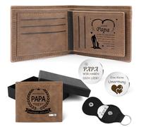 Nudoraw Father's Day Gift for Dad Wallet Father's Day Gift Set Men's Day Gifts for Dad Gift Dad's Birthday Best Dad Gifts for Dads Gift Father Christmas Valentine's Day Easter, World's best dad