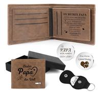Nudoraw Father's Day Gift for Dad Wallet Father's Day Gift Set Men's Day Gifts for Dad Gift Dad's Birthday Best Dad Gifts for Dads Gift Father Christmas Valentine's Day Easter, Bester Papa der Welt
