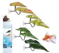 Nudorpn Betta Hammock, Betta Fish Hammock - Aquarium Ornament Reproduction Leaves - Soft Natural Breeding Habitat for Guppy, Set of 4 Fishermen Bed Fishing at Rest