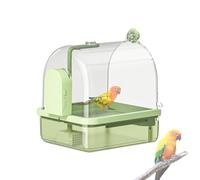Nudorpn Bird Bath Cage - Automatic Bird Bath, Automatic Chew-proof Bath with Perch and Play Area, Two Modes for Breeding, Travel, Exhibition, Outdoor