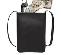 Nudorpn cell phone bag, lightweight zipper pocket for modern storage - leather mobile phone bag wallet | for women girls travel dating shopping party outdoor holiday birthday, blackone, Siehe