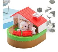 Nudorpn Children's Money Box, Educational Money Box, Cute Cat with Sound Effect, Educational Jar for Girls and Boys, Bedside Table, Office, Shelf