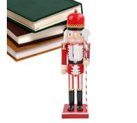 Nudorpn Christmas Nutcracker | 38 cm Wooden Collectible Figure Soldier Nutcracker Figure | Table Decoration for Festive Living Room Kitchen Christmas Table