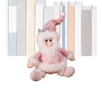 Nudorpn Plush Santa Claus Doll, Cute and Hanging in Pink, Christmas Plush Santa Doll Pendant, for Windowsill, Table, Garden, Yard, Mantle, Shelves, Bookshelf, Bedside Table