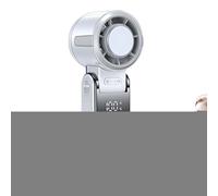 Nudorpn Portable Fan, Portable Neck Fan, Handheld, Quiet Cooling with Digital Display, Lightweight and Energy Saving for Sports, , Construction Site, Travel