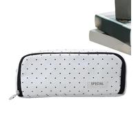 Nudorpn Simple Pencil Case for Children | Pencil Case - Large Volume Cosmetic Bag for Pens Ruler Scissors Students Classroom School College Office Art Lessons Desk, Black and White, see
