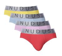 NUDUS Premium Mens Underwear - 4 Pack Soft Cotton Underwear for Men, Low Rise Sexy Mens Underwear, Lightweight & Breathable, Briefs-a, L
