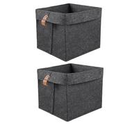 NUEAYMS 2pcs Sturdy Felt Fabric Toy Storage Bin 12L Large Capacity Foldable Designs For Easy Storage In Children's Rooms Children's Room Organizers