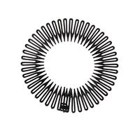 NUEAYMS 5Pcs/Lot Cute Plastic Full Circle Stretch Flexible Hair Comb Teeth Headband Hair Band Clip Elastic Hair Band, black