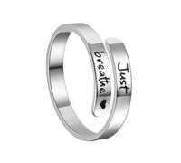 NUEAYMS Adjustable Letter Pattern Jewelry Stainless Steel Texture Suitable for Fashion Lover Present Adjustable Heart