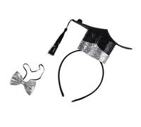 [NUEAYMS] Adjustable Slip Resistant Graduation Cap Headband with Small Stereo Spike Doctor Headdress for Starting Event Party Hair Accessories