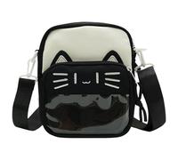 [NUEAYMS] All Match Clear Phone Bag for Itabag Cat Crossbody Japanese Shoulder Messenger Pin Display, Black